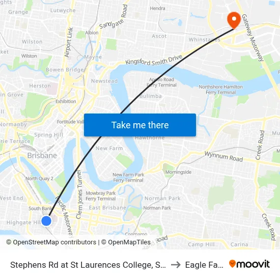 Stephens Rd at St Laurences College, Stop 7 to Eagle Farm map