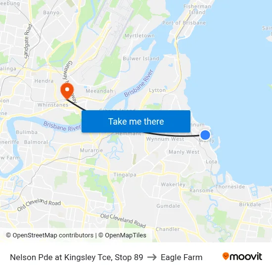 Nelson Pde at Kingsley Tce, Stop 89 to Eagle Farm map