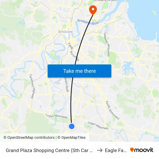 Grand Plaza Shopping Centre (Sth Car Park) to Eagle Farm map