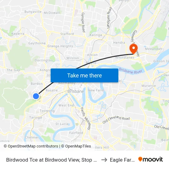 Birdwood Tce at Birdwood View, Stop 30 to Eagle Farm map