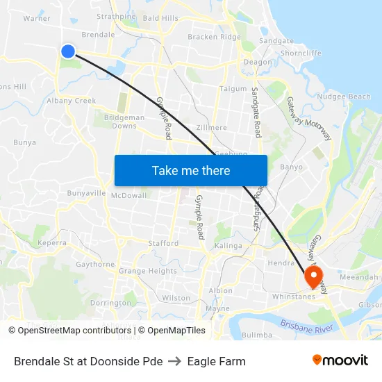 Brendale St at Doonside Pde to Eagle Farm map