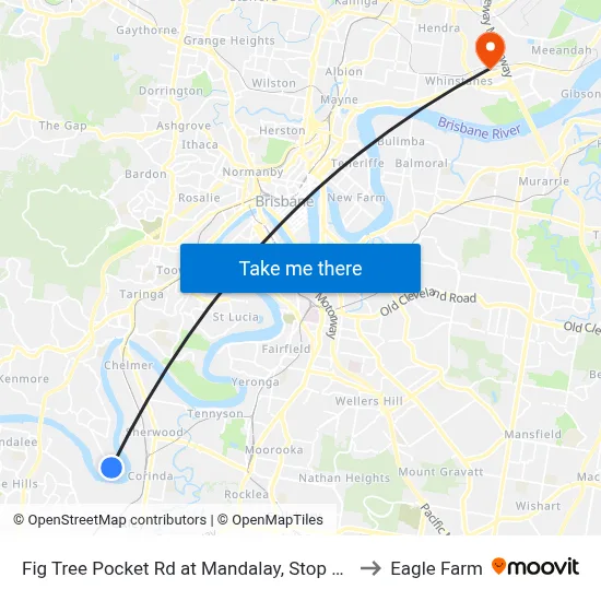 Fig Tree Pocket Rd at Mandalay, Stop 44 to Eagle Farm map