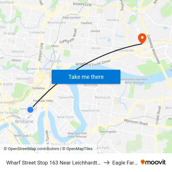 Wharf Street Stop 163 Near Leichhardt St to Eagle Farm map