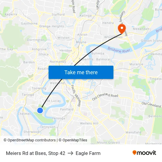 Meiers Rd at Bses, Stop 42 to Eagle Farm map