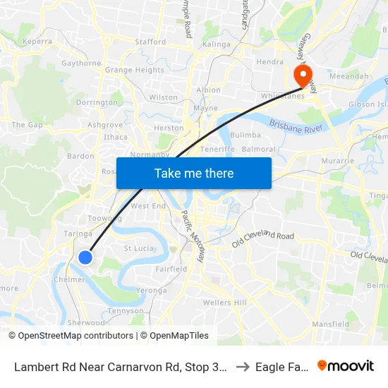 Lambert Rd Near Carnarvon Rd, Stop 36/27 to Eagle Farm map
