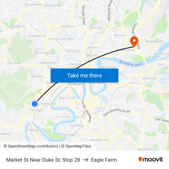 Market St Near Duke St, Stop 28 to Eagle Farm map