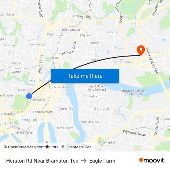 Herston Rd Near Bramston Tce to Eagle Farm map
