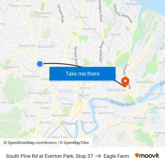 South Pine Rd at Everton Park, Stop 37 to Eagle Farm map