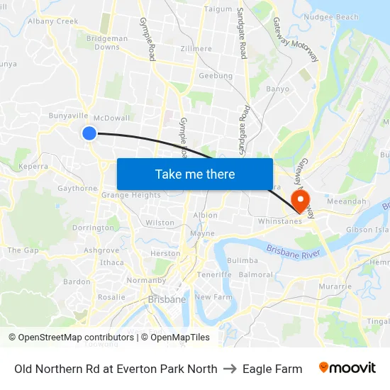 Old Northern Rd at Everton Park North to Eagle Farm map