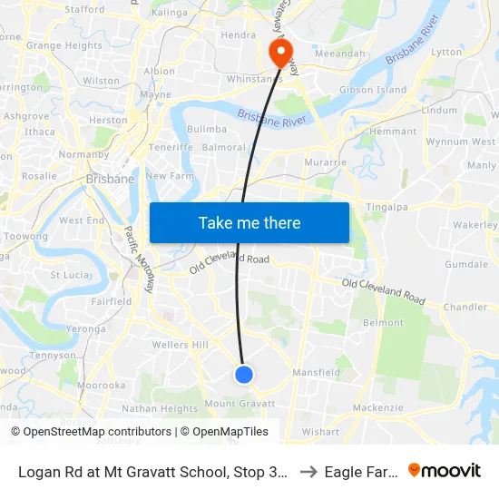 Logan Rd at Mt Gravatt School, Stop 35s to Eagle Farm map