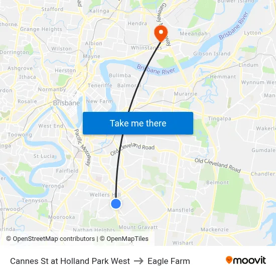 Cannes St at Holland Park West to Eagle Farm map