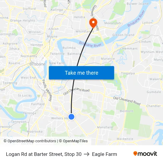 Logan Rd at Barter Street, Stop 30 to Eagle Farm map