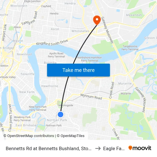 Bennetts Rd at Bennetts Bushland, Stop 29 to Eagle Farm map