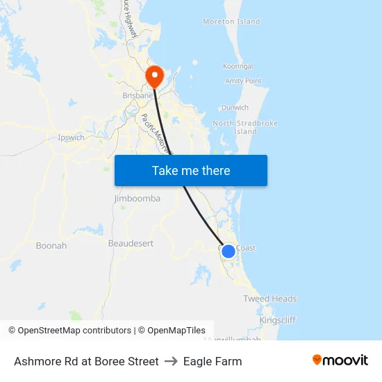 Ashmore Rd at Boree Street to Eagle Farm map