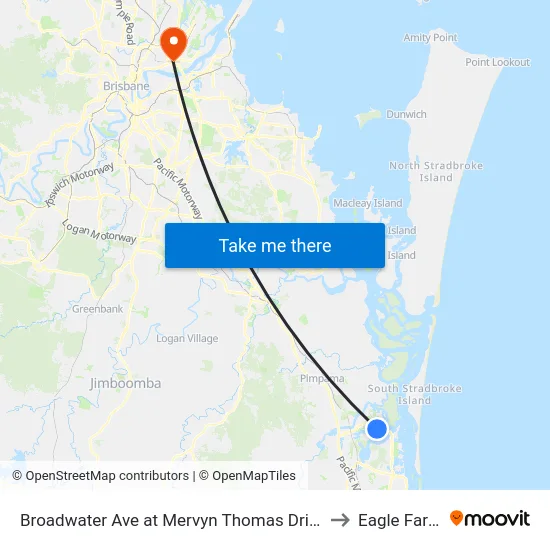 Broadwater Ave at Mervyn Thomas Drive to Eagle Farm map