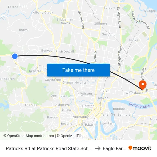 Patricks Rd at Patricks Road State School to Eagle Farm map