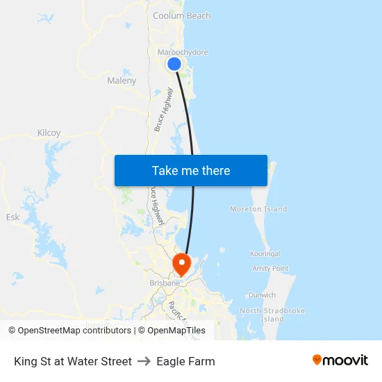 King St at Water Street to Eagle Farm map