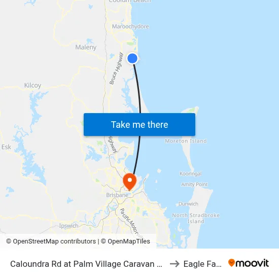 Caloundra Rd at Palm Village Caravan Park to Eagle Farm map
