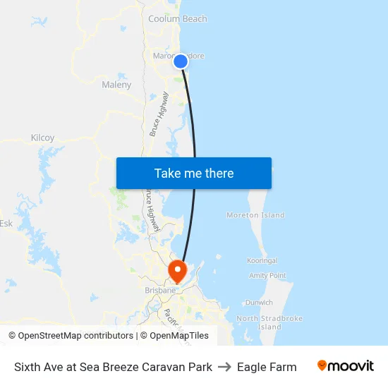 Sixth Ave at Sea Breeze Caravan Park to Eagle Farm map