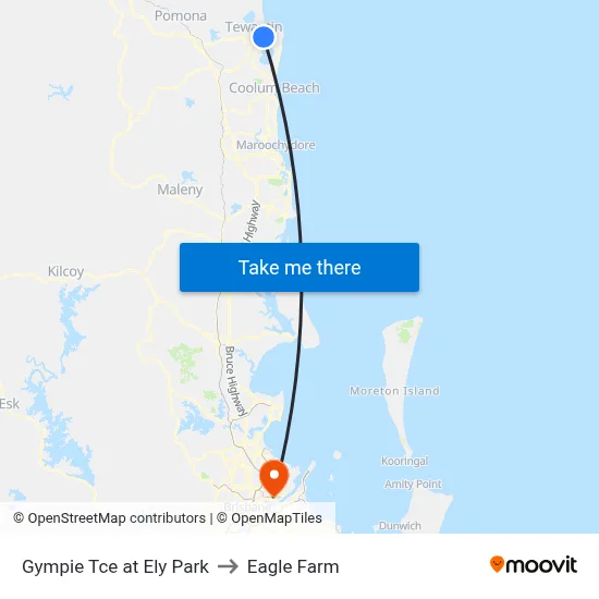 Gympie Tce at Ely Park to Eagle Farm map