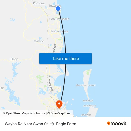 Weyba Rd Near Swan St to Eagle Farm map