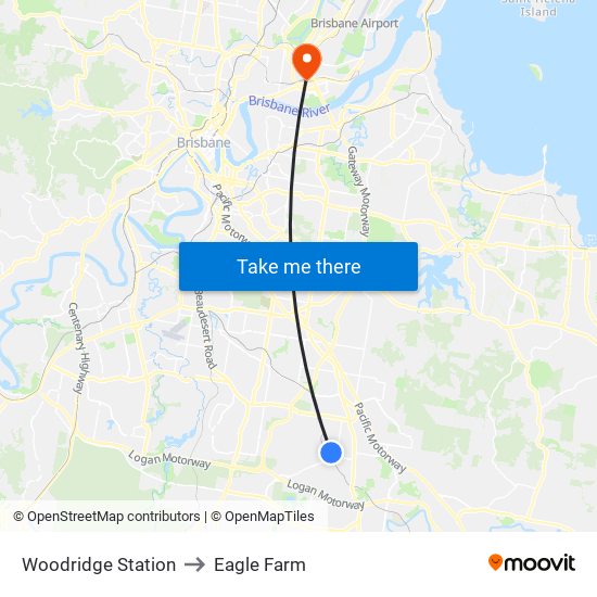 Woodridge Station to Eagle Farm map