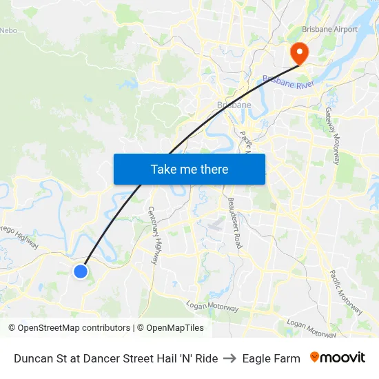 Duncan St at Dancer Street Hail 'N' Ride to Eagle Farm map