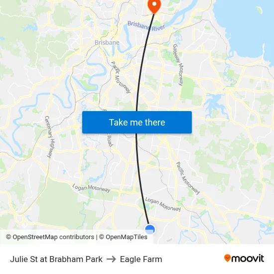 Julie St at Brabham Park to Eagle Farm map