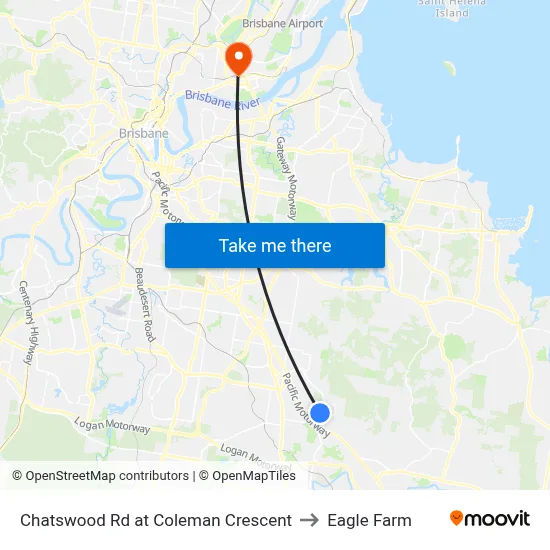 Chatswood Rd at Coleman Crescent to Eagle Farm map