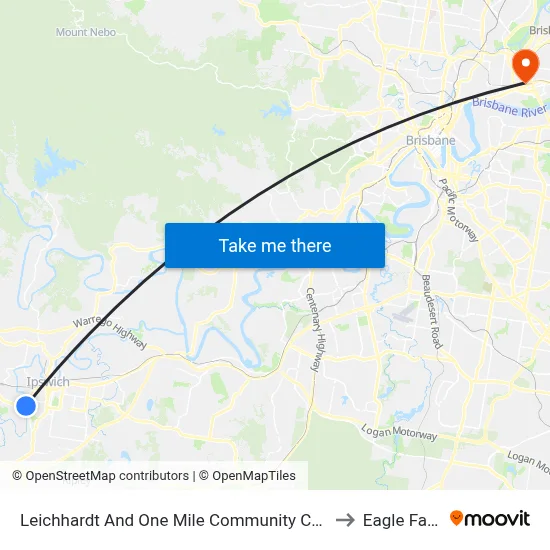 Leichhardt And One Mile Community Centre to Eagle Farm map