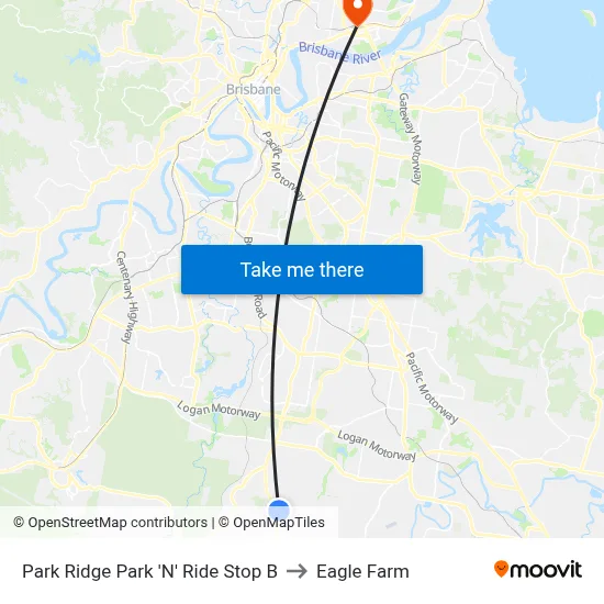 Park Ridge Park 'N' Ride Stop B to Eagle Farm map