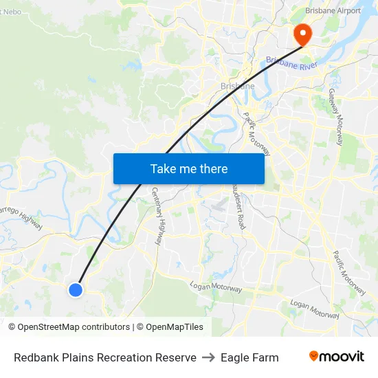 Redbank Plains Recreation Reserve to Eagle Farm map