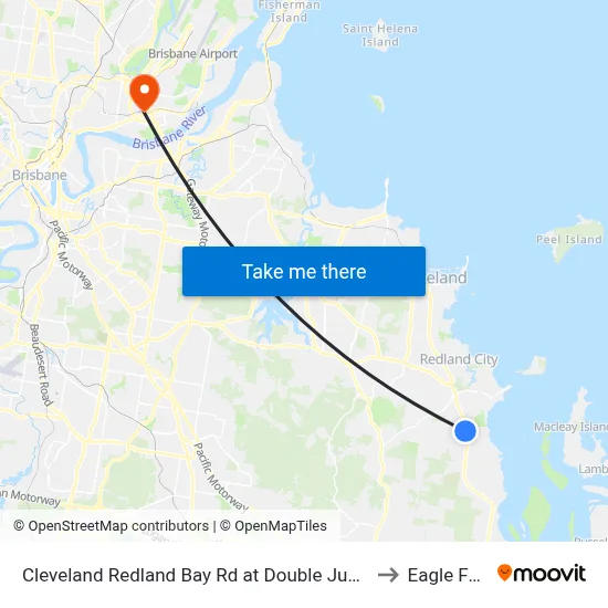Cleveland Redland Bay Rd at Double Jump Road to Eagle Farm map