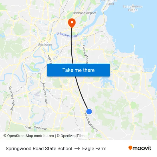 Springwood Road State School to Eagle Farm map