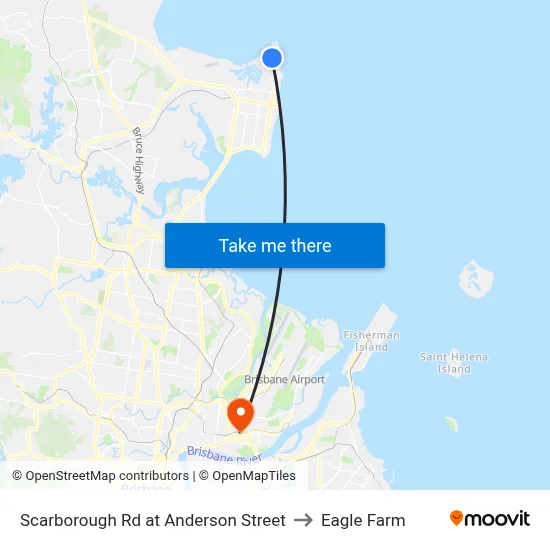 Scarborough Rd at Anderson Street to Eagle Farm map