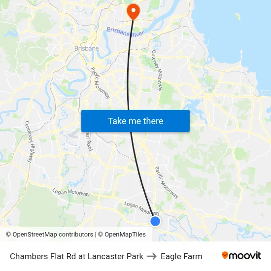 Chambers Flat Rd at Lancaster Park to Eagle Farm map