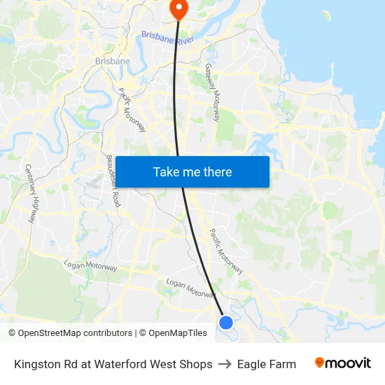 Kingston Rd at Waterford West Shops to Eagle Farm map