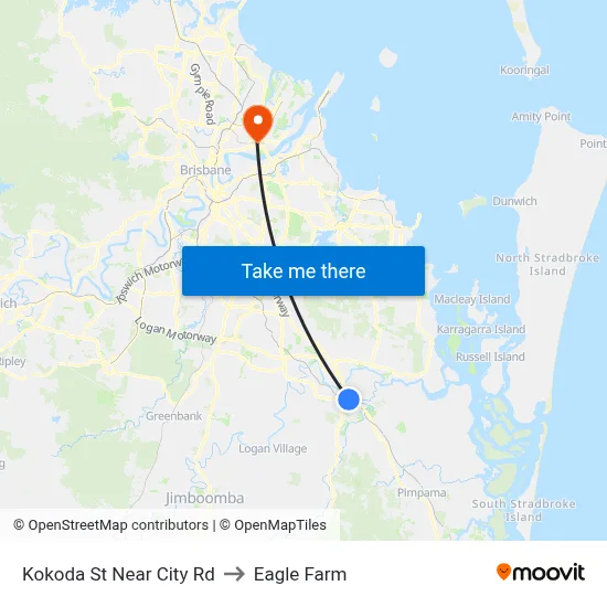 Kokoda St Near City Rd to Eagle Farm map