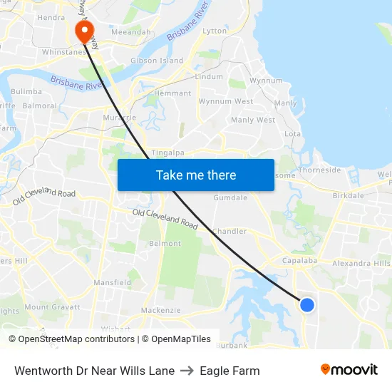 Wentworth Dr Near Wills Lane to Eagle Farm map