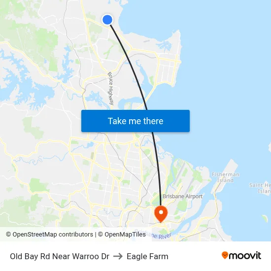 Old Bay Rd Near Warroo Dr to Eagle Farm map