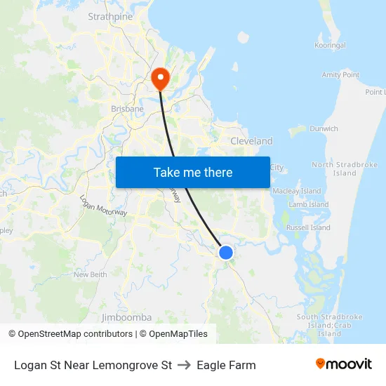 Logan St Near Lemongrove St to Eagle Farm map