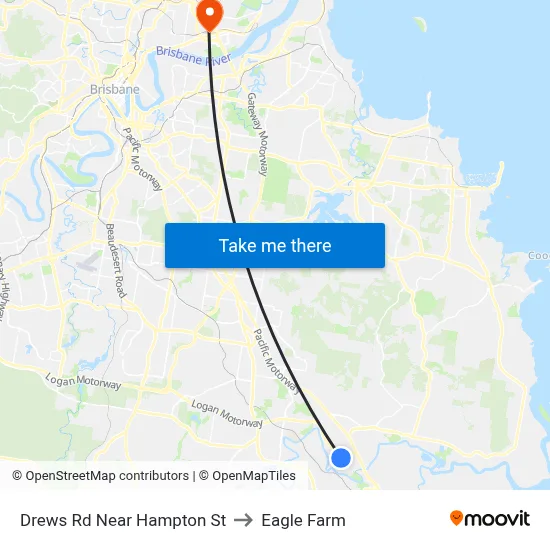 Drews Rd Near Hampton St to Eagle Farm map
