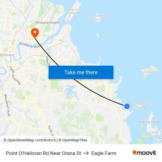 Point O'Halloran Rd Near Orana St to Eagle Farm map