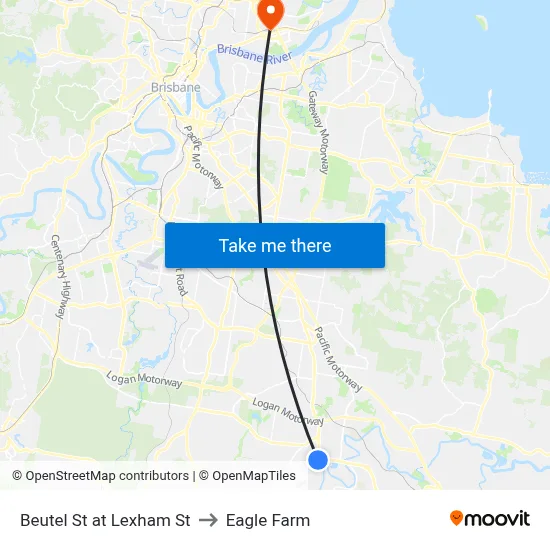Beutel St at Lexham St to Eagle Farm map