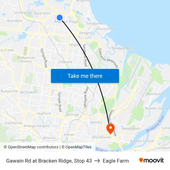 Gawain Rd at Bracken Ridge, Stop 43 to Eagle Farm map
