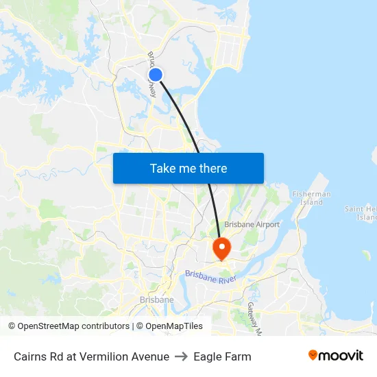 Cairns Rd at Vermilion Avenue to Eagle Farm map