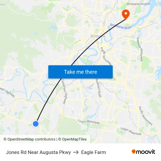 Jones Rd Near Augusta Pkwy to Eagle Farm map