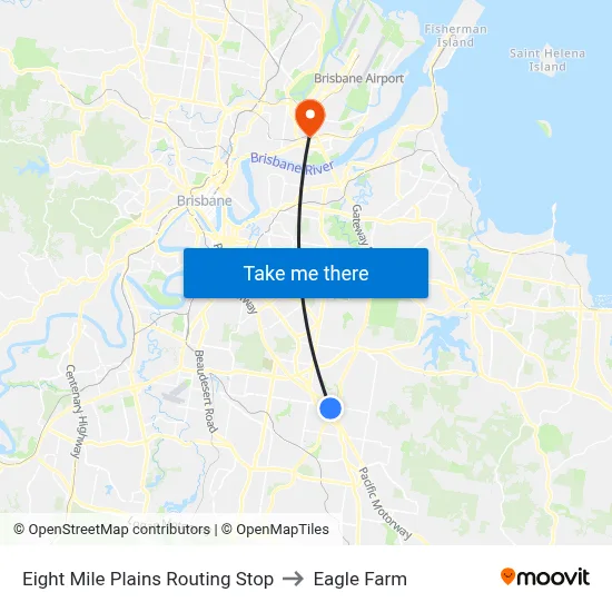 Eight Mile Plains Routing Stop to Eagle Farm map