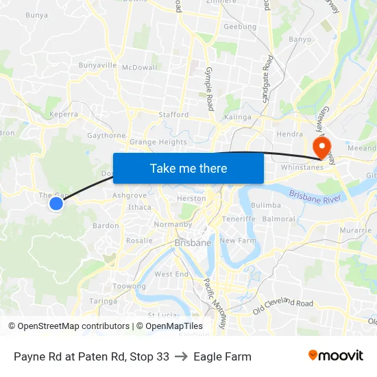 Payne Rd at Paten Rd, Stop 33 to Eagle Farm map