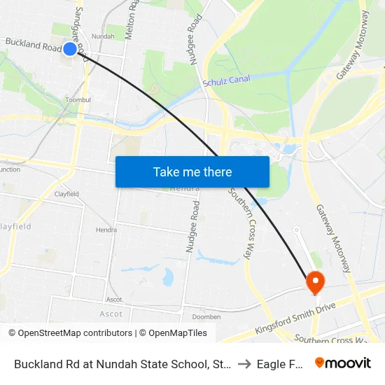 Buckland Rd at Nundah State School, Stop 38a to Eagle Farm map
